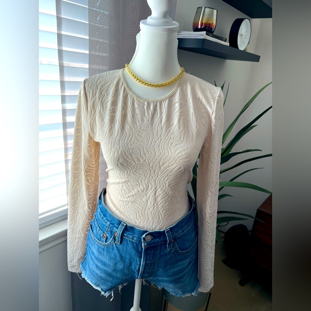 Semi-sheer bodysuit